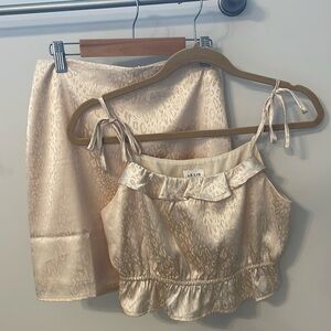 2 piece set- top & skirt